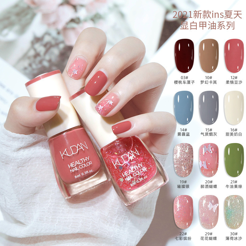 2025 Summer Whitening Fine Glitter No-Bake Nail Polish Non-Peelable Transparent Glitter Base Oil Nude Colorful Manicure Nail Polish 2025 Summer Whitening Fine Glitter No-Bake Nail Polish Non-Peelable Transparent Glitter Base Oil Nude Colorful Manicure Nail Polish