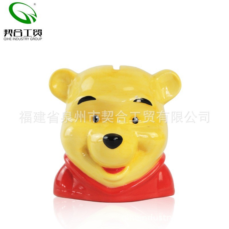 Exportar alcancía de cerámica, alcancía de miel, oso de dibujos animados, alcancía de oso Pooh, alcancía de animales de cerámica