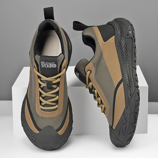 Labor Protection Men's Shoes 2025 New Spring Wear-Resistant Construction Site Work Outdoor Sports Mountaineering Trendy Shoes