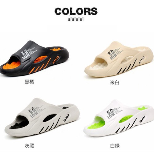 Wholesale Men's Thick-Soled Slippers for Summer Outdoor Wear, Home Use, Non-Slip, Trendy Brand Couple's Cool Slippers for Women, Comfortable