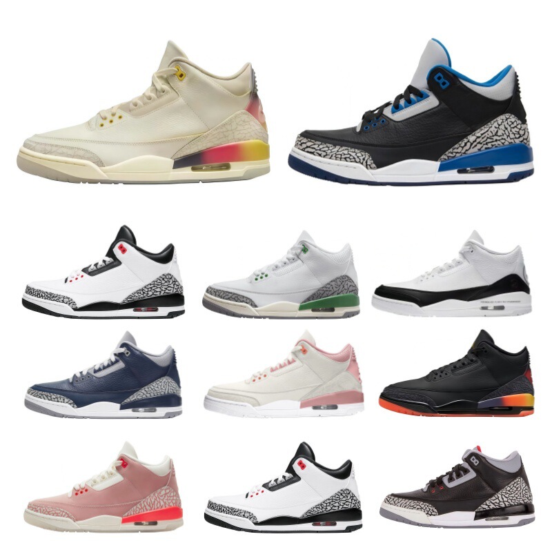 Putian Shoes Cross-Border Pure Original Aj3 Mid-High Top Basketball Shoes Wear-Resistant Shock-Absorbing Casual Genuine Leather Men's and Women's Sports Shoes Joe 3