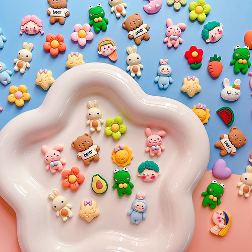 Cute cartoon thermos cup patch diy3D water cup patch three-dimensional resin accessories mobile phone case refrigerator magnet