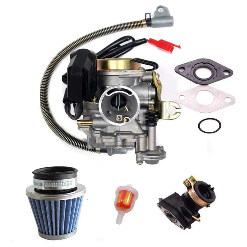 Filtro de aire del carburador adecuado para Gy6 50cc 49cc Scooter Ciclomotor PD18J