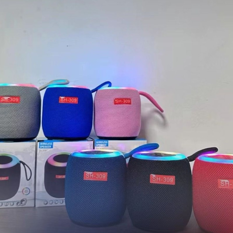 新款蓝牙音响无线插卡户外续航便携迷你高音质布艺音箱低音炮七彩|undefined