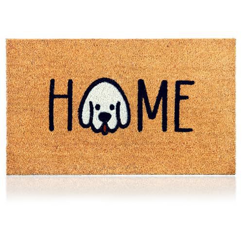 Amazon temu alambre material coco marrón inglés amor gatos y pájaros en la alfombra de la puerta antideslizante alfombra de entrada