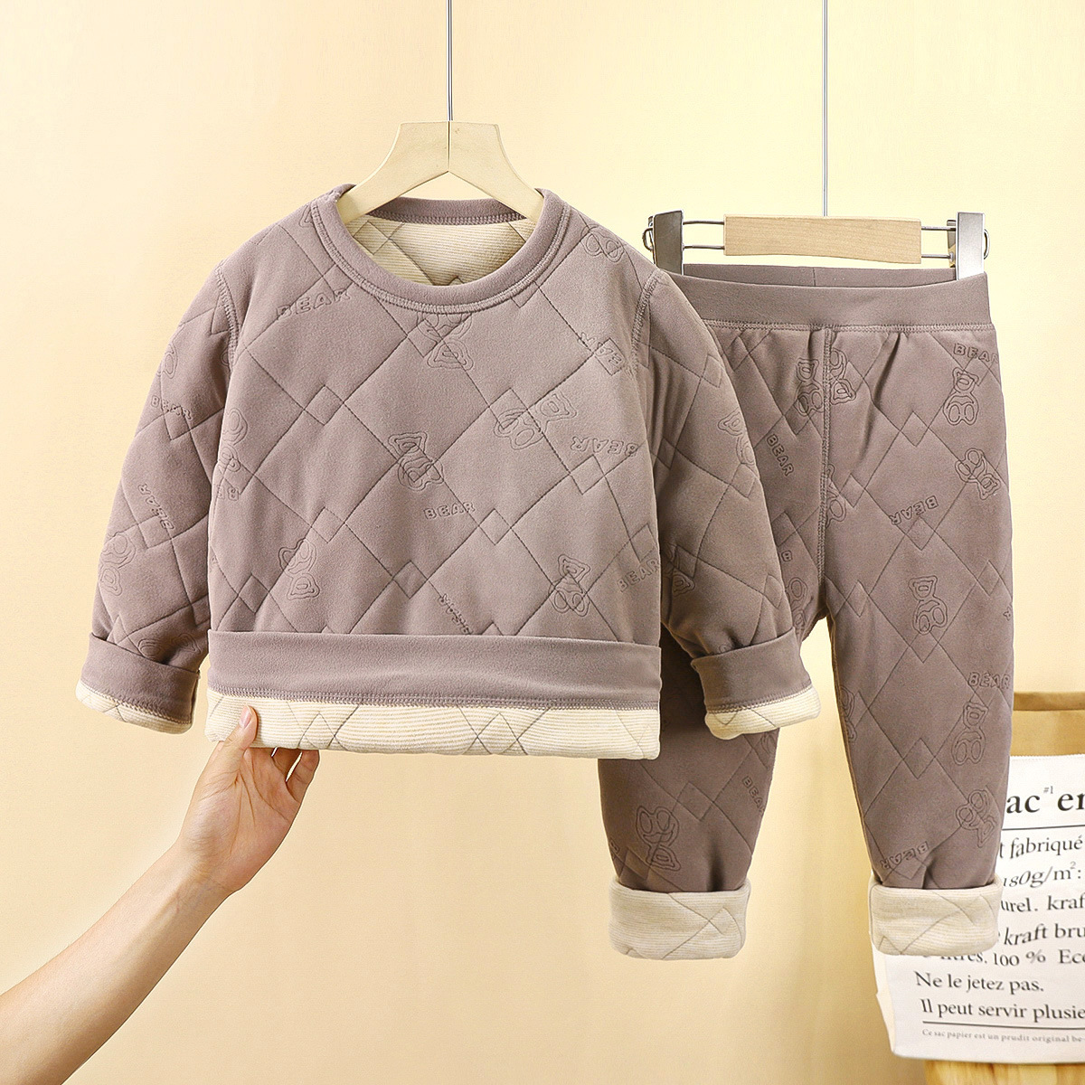 Uniformes escolares infantiles artefactos de otoño y invierno nuevos tres capas de algodón de algodón para niños con camisa de algodón gruesa con chaqueta de algodón para niñas clase A
