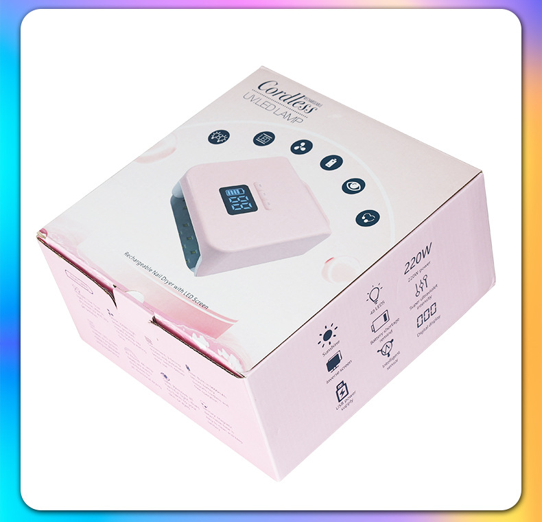 Cross-border new BY10 diamond-studded nail art phototherapy machine 220W high-power quick-drying nail gel curing lamp