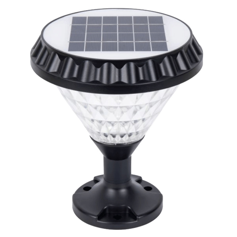 lámpara de pilar solar lámpara de patio impermeable al aire libre balcón jardín diseño de valla de pared columna lámpara de puerta