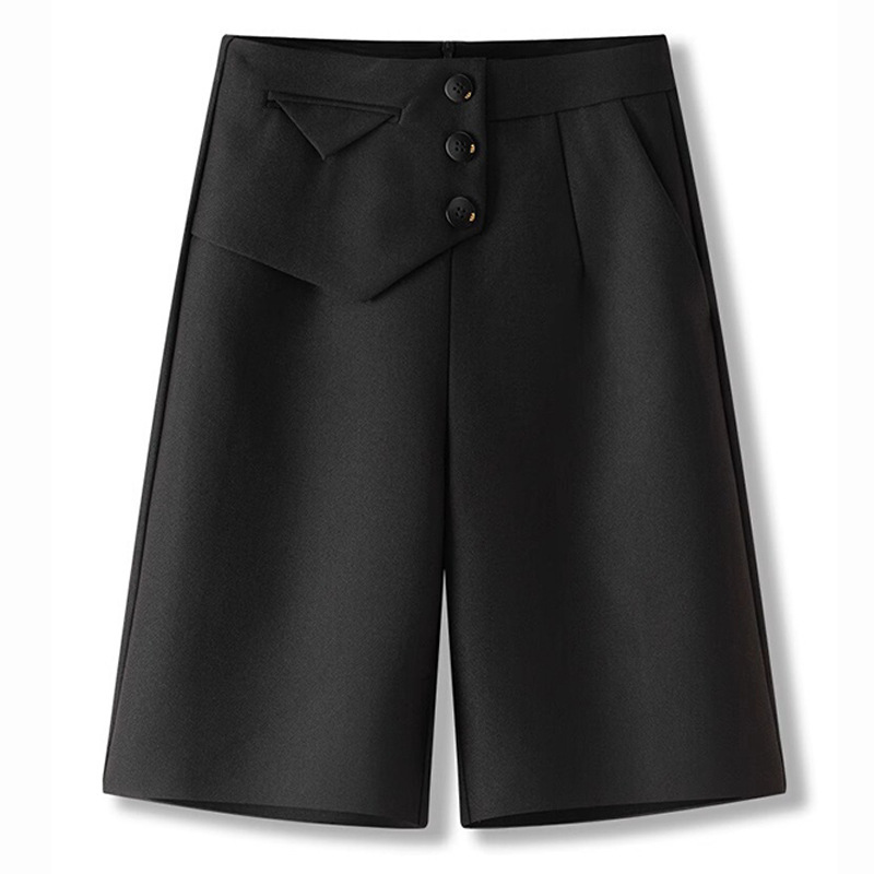 Women's Suit Shorts 2025 New Spring and Autumn High-Waisted Elegant Slimming A-Line Pants Loose and Fashionable Five-Point Pants Women's Suit Shorts 2025 New Spring and Autumn High-Waisted Elegant Slimming A-Line Pants Loose and Fashionable Five-Point Pants