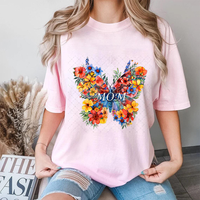 Mama Printed Mother's Day Fashion T-Shirt for Women, Foreign Trade Summer Comfortable Base Shirt, Loose Sports Top