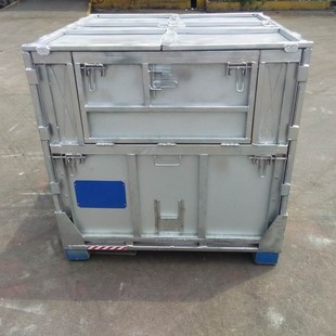 Foldable and Stackable Metal Liquid Tank Ibc Liquid-Filled Chemical Container Upper and Lower Loading and Unloading Ports Fit Liquid Bag