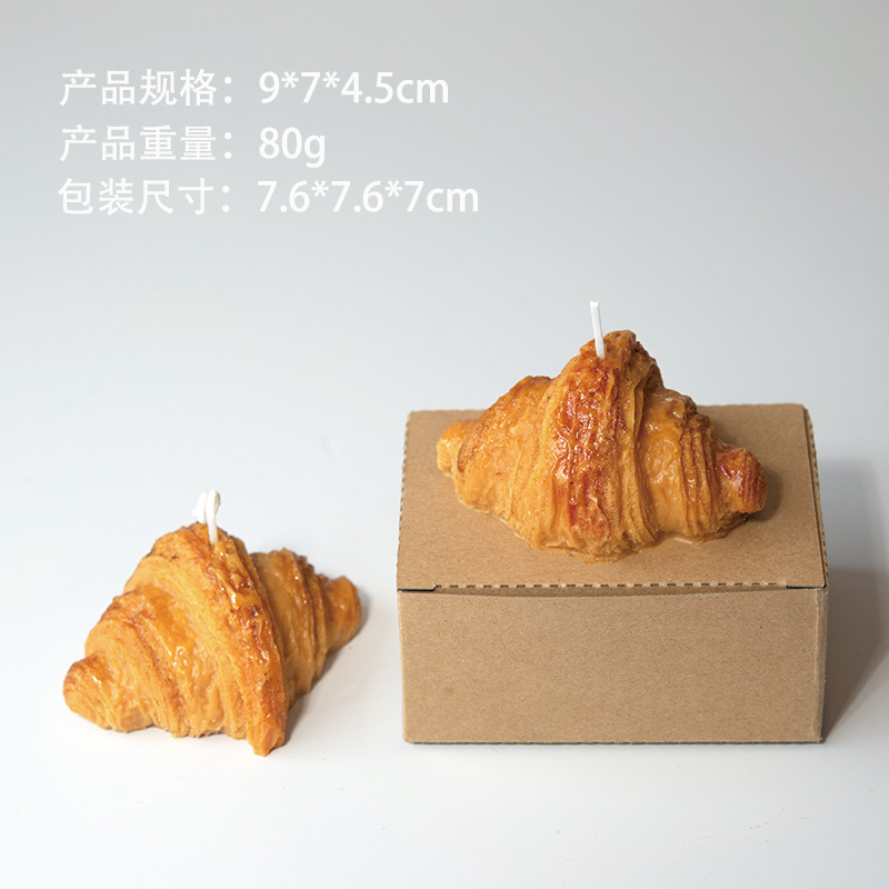 Ventas transfronterizas en caliente croissants con forma de panela de banano, decoración de simulación avanzada, postres, regalos de mano al por mayor.