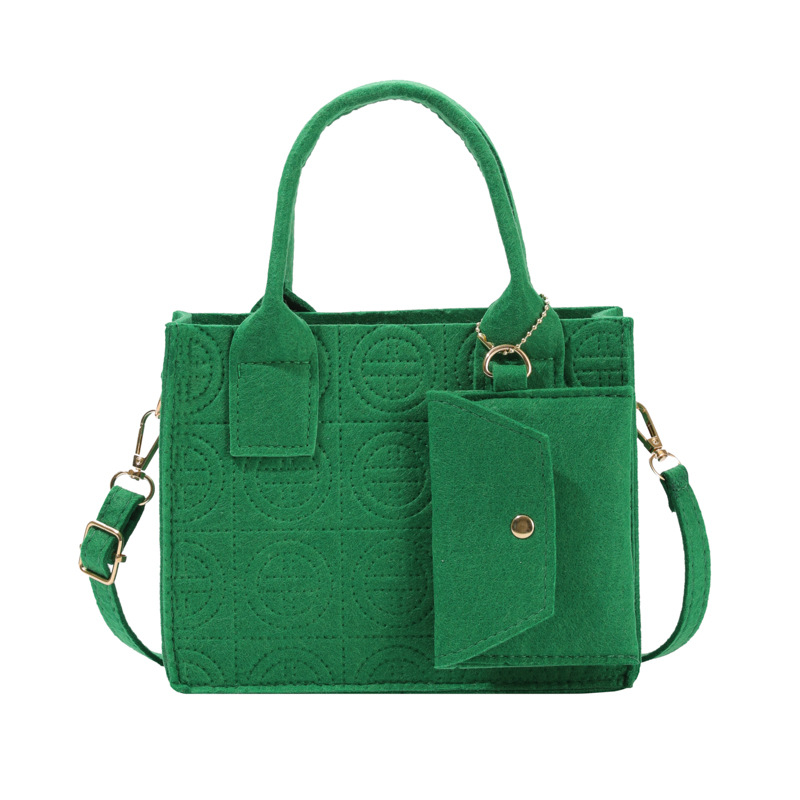 Nuevo este año popular en relieve de dos piezas bolsa de mensajero de moda Estilo occidental fresco bolso de color sólido 2023 Otoño e Invierno