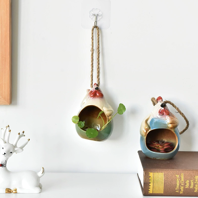 Suopin Внешняя торговля Экспорт керамический горшок для суккулентов животное курица Цветочная тарелка новый настенный Рабочий стол все соответствующие серии
