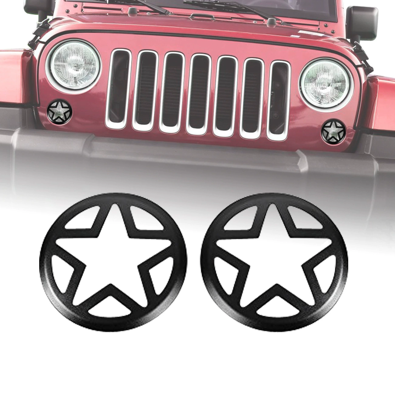 Для 2007-2018JEEP Wrangler JK рулевой абажур пятиконечная звезда черный джип модификации оптом