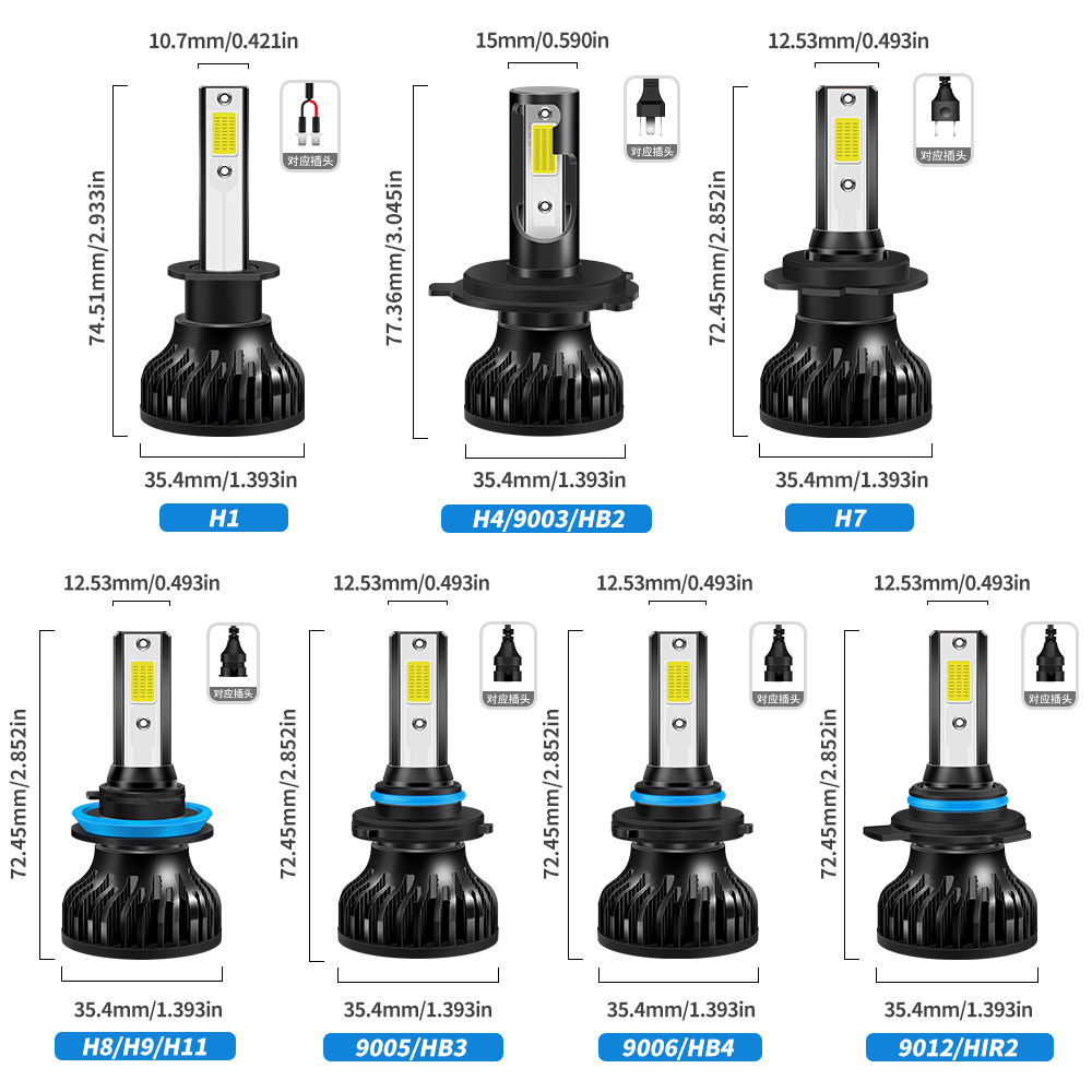 Fabricantes de venta caliente del automóvil LED construido S7 transfronterizo explosivo lámpara de coche H1H4H7 carro pequeño transformación de bombillas de faro image 6
