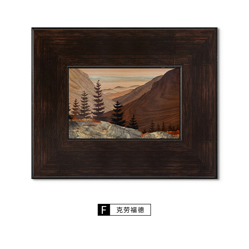 F款 克勞福德 / 40*30（胡桃色實木框+油畫布）