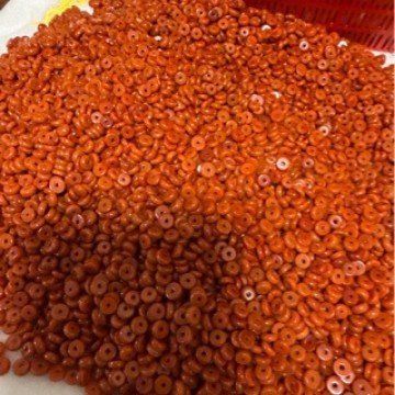 川料 天然南红  柿子红 隔片  规格约5*2.3