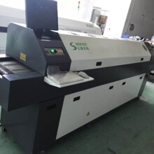 二手上下六温区回流焊热风网带300mm宽机长3.6米电脑PLC控制