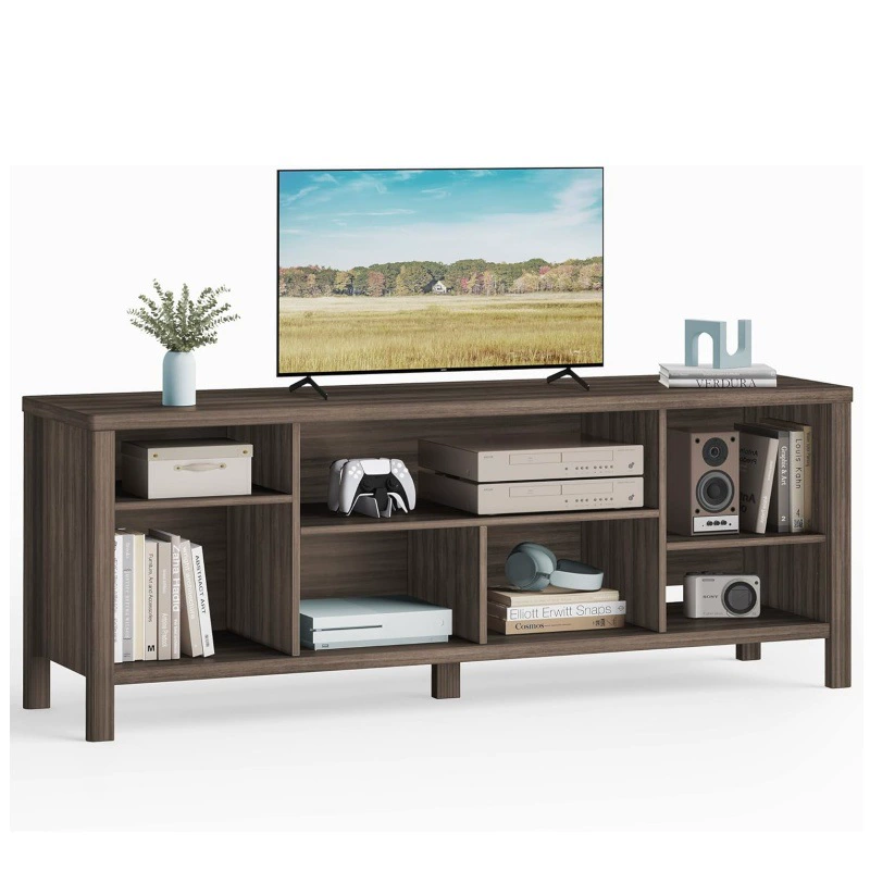 ТВ кронштейн, телевизор стол консоли, легко собрать, гостиная, спальня ТВ шкаф, каштановый коричневый