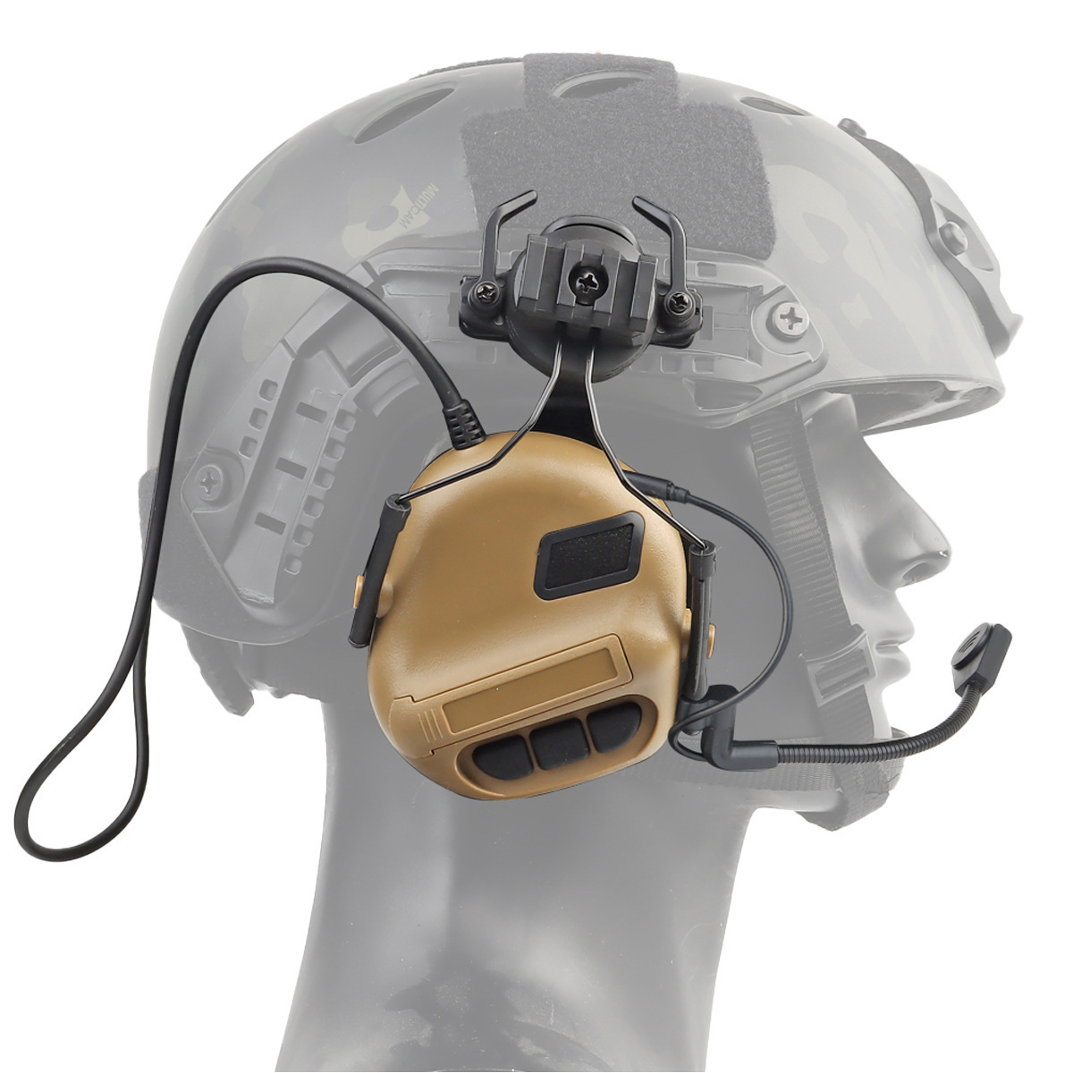 Auriculares Tácticos de Protección para Casco de ABS con Reducción de Ruido para Tiro al Aire Libre y CS image 9