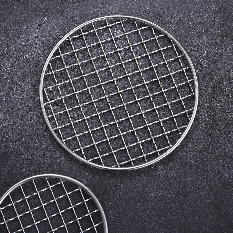 BB4C批發不鏽鋼加厚加粗燒烤網圓形煮茶爐網架炭爐蒸架網 戶