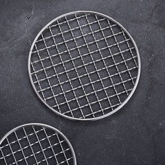 BB4C批發不鏽鋼加厚加粗燒烤網圓形煮茶爐網架炭爐蒸架網 戶