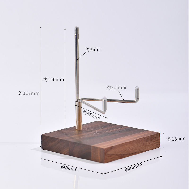 Brújula de nogal 80 mm (plata)