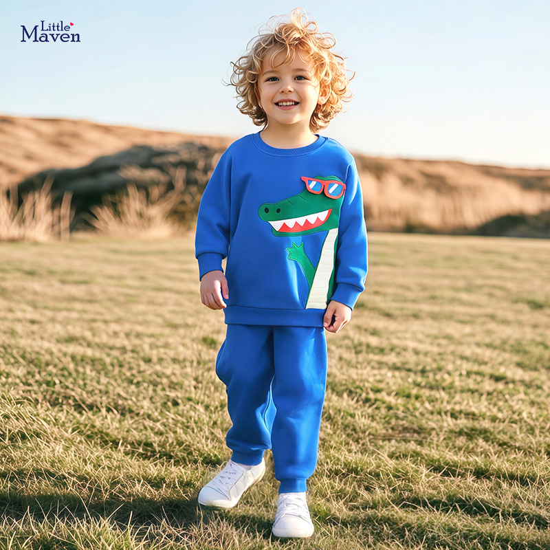 欧美风童装批发 秋季男童套装 卡通儿童套装外贸出口童装一件代发