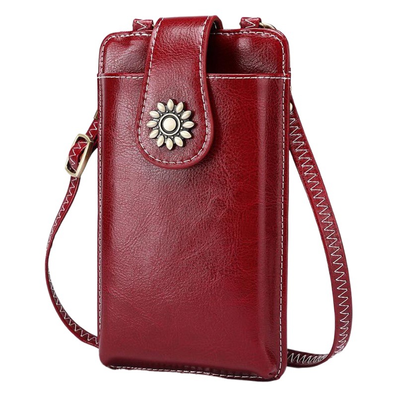 Bolso del teléfono móvil de las mujeres crossbody mini bolso de piel de vaca bolso del teléfono móvil portátil monedero de la moneda del verano