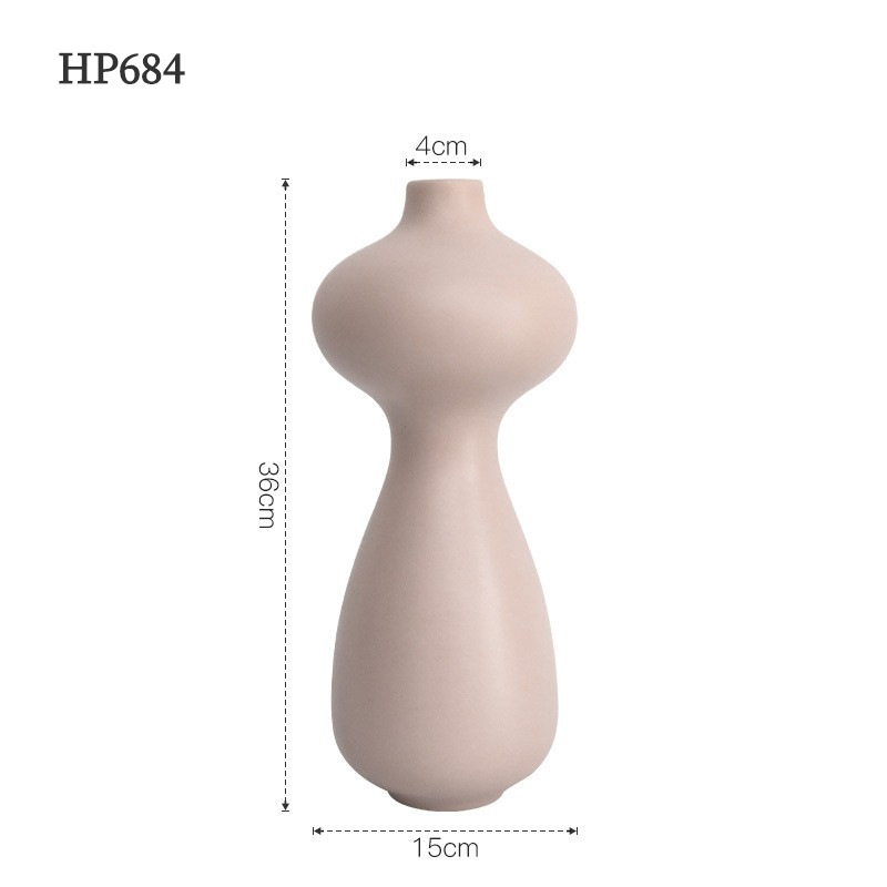 Moderno minimalista colorido florero de cerámica Nordic salón flor modelo Sala ventas muebles oficina ciudad suave decoración adornos