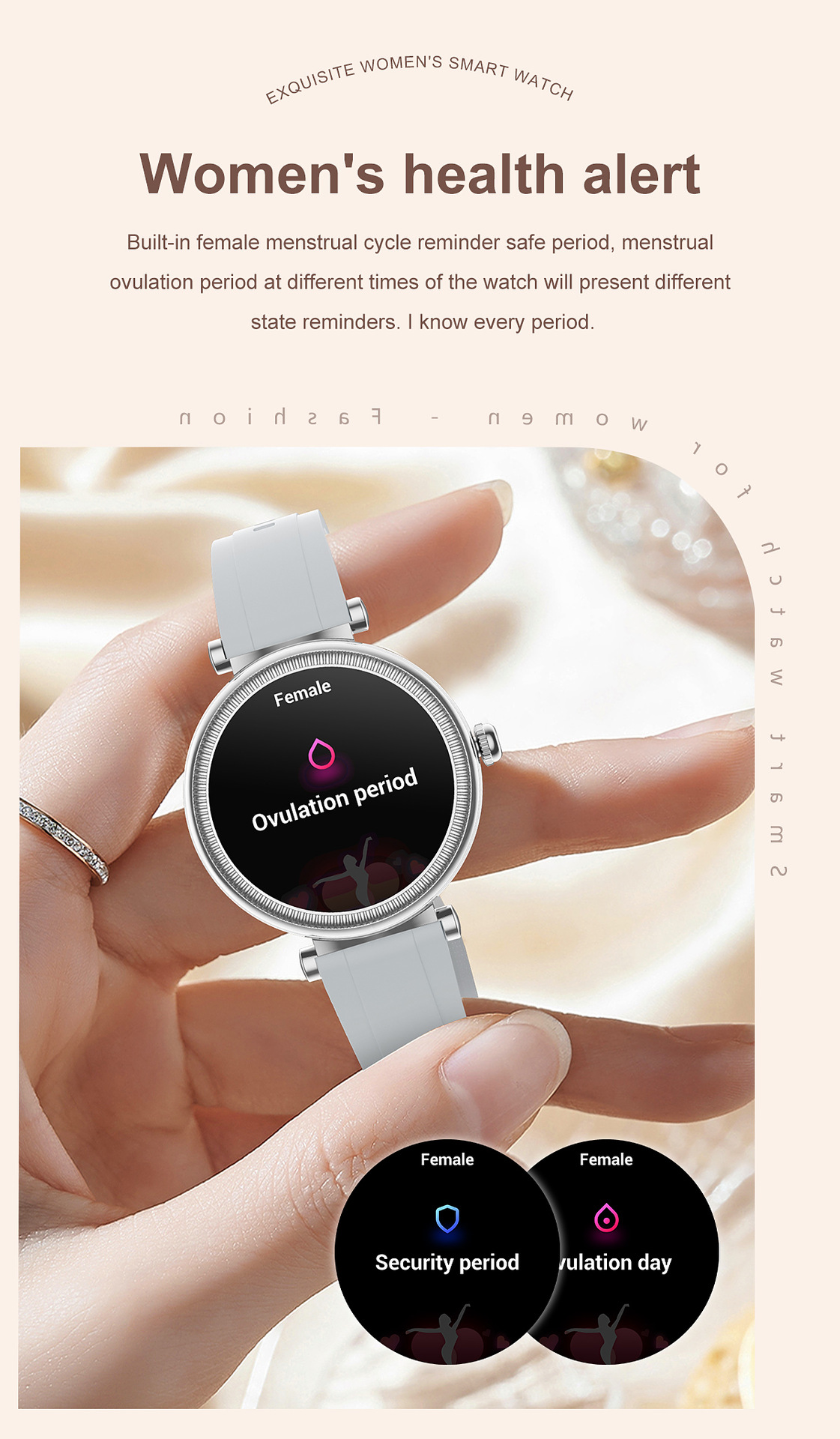 Smartwatch For Women With Colourful Light Pedometer And Round Screen_voghion.com