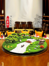 餐桌中间景观摆件酒店大圆桌转盘婚宴酒会花摆花圆形圆桌摆台