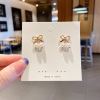 Brand retro fashionable earrings, silver 925 sample, European style