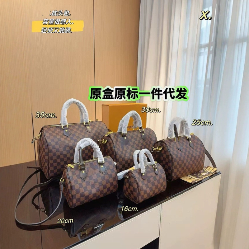 New Genuine Leather Fashion Women's Bag High Quality Women's Pillow Bag Trendy Brand Handbag Boston Shoulder Crossbody Bag