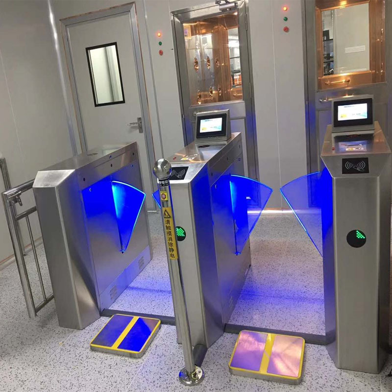 汽车工厂入口ESD静电测试翼闸带阻值刷卡进出摆闸门禁系统速通门