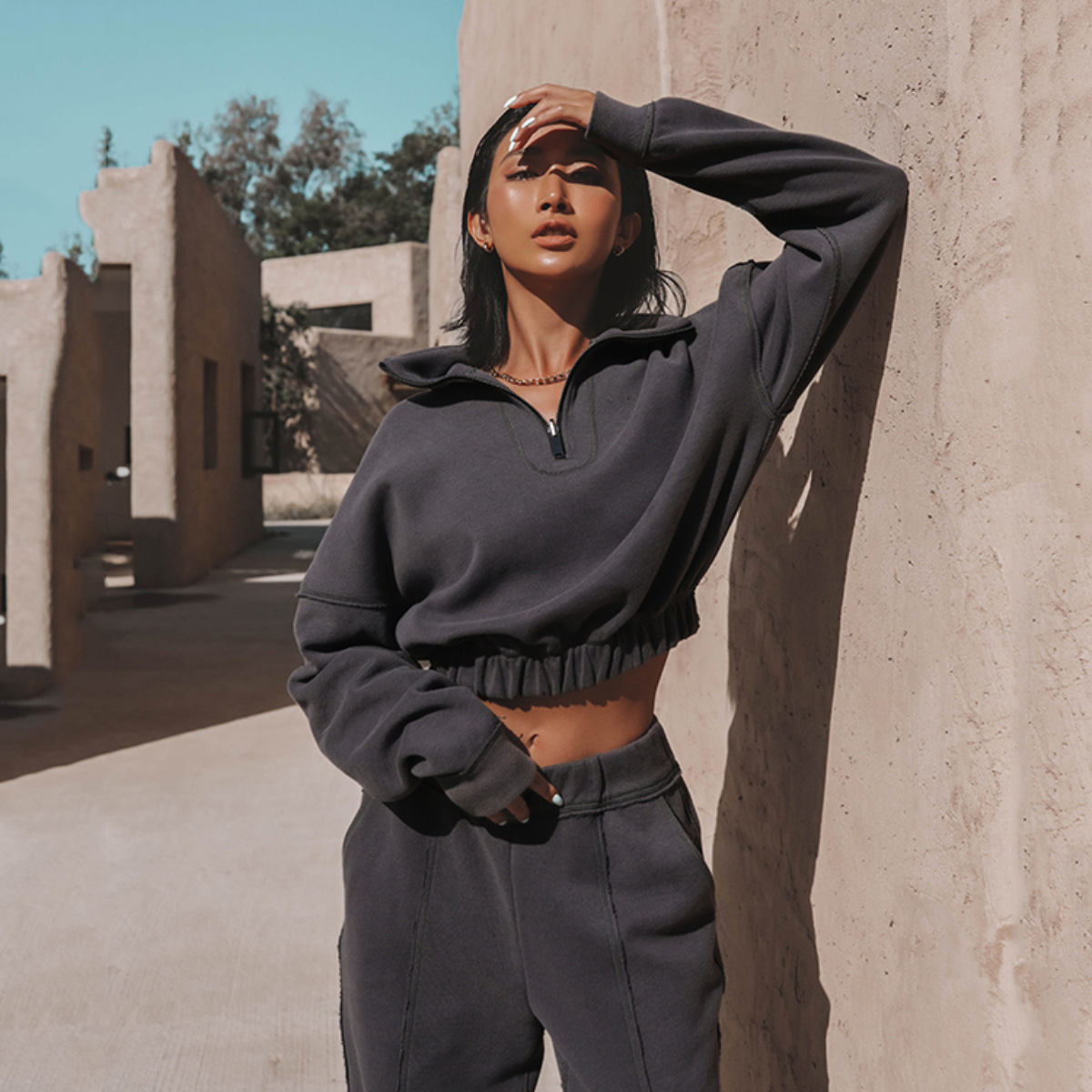 2025 INS Autumn Winter New European And American Foreign Trade Women's Fashion Sports Casual Sweatshirt Two-Piece_ecoleips.com
