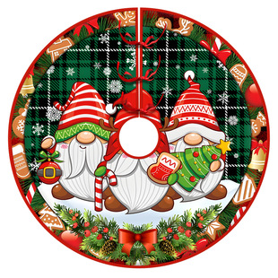 Christmas decoration tree skirt snowman Christmas tree decoration Christmas tree skirt Red Elk faceless doll tree skirt