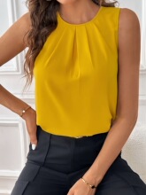 N 33490 Solid Color Sleeves Button Shirt ��ɫ�������