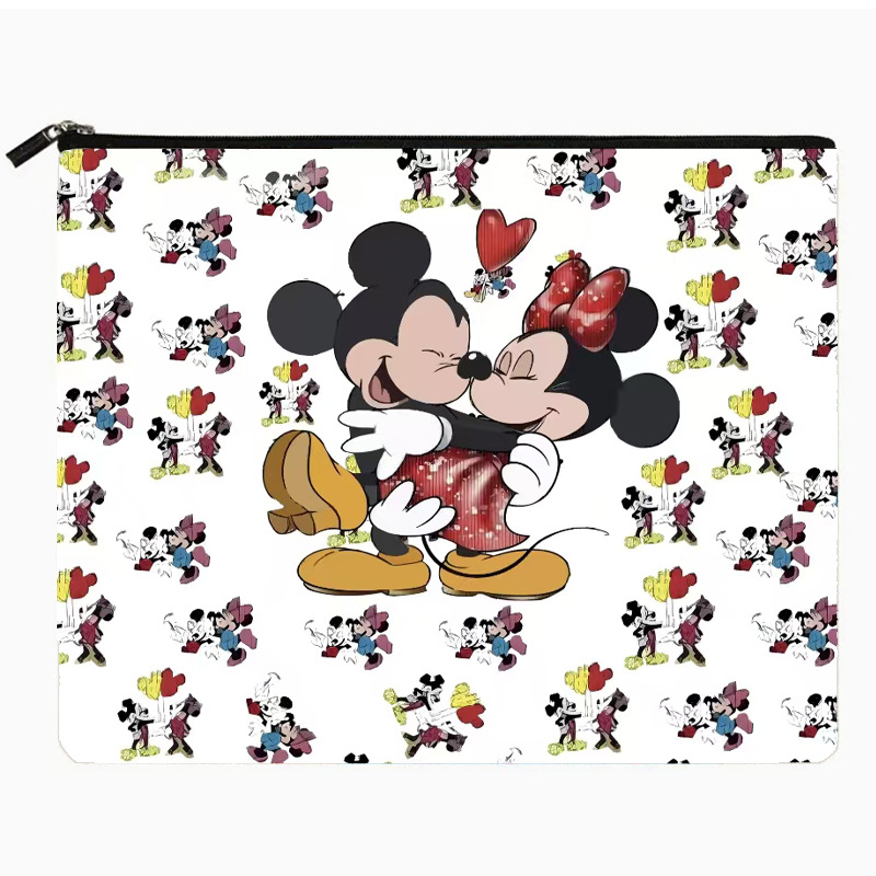 Bolsa de cosméticos transfronteriza de Amazon Impresión de doble cara Mickey Mouse Bolsa con cremallera de gran capacidad Bolsa de lavado al por mayor