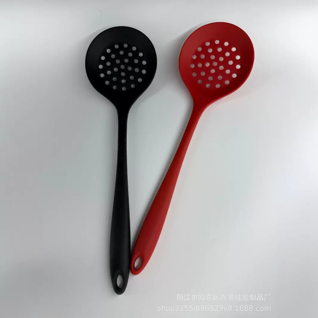 硅胶厨具三件套  不粘硅胶锅铲饭勺汤勺 烹饪勺铲套件 厂家批发