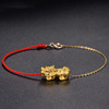 3D hard gold real vacuum -plated pupa bracelet DIY accessories, roads, antiques, money beads cross -border jewelry