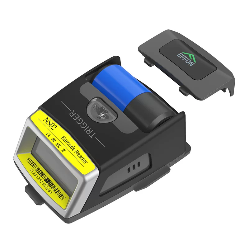 NS02 finger touch ring barcode scanner Bluetooth 1D2D scanner online upgrade program scanning gun