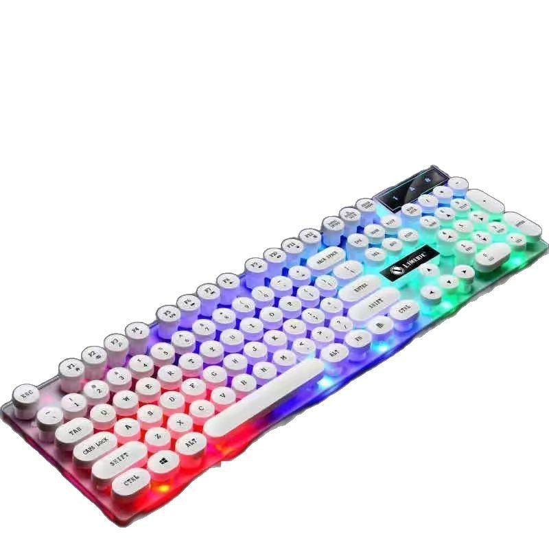 キーボードとマウスのセット、クールなゲームフィール、メカニカル、カラフル、ユニバーサル、ラップトップ、デスクトップ、キーボードとマウス、有線|undefined