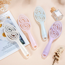 厂家直供女士便携带顺发梳子 长发卷发气垫梳可爱马卡龙 镂空板梳