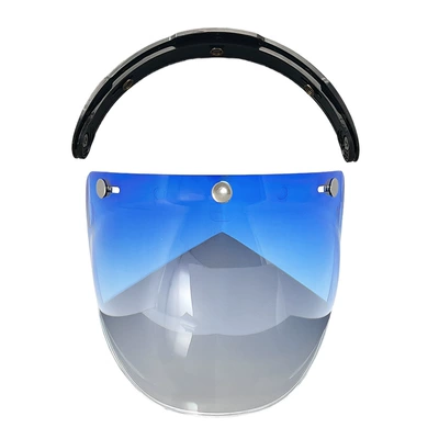 Dəbilqə (Kaska) aksesuarları: with Curved Surface, Three-Button - gradient-blue-black-bracket