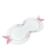 Wholesale Creative 14.3 -inch Ceramics Butterfly Grilled Trip Home Storing Jewelry Two Plate Cake Sweed