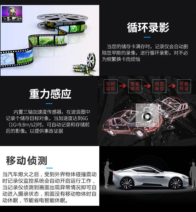 Suitable for 2025 New Rearview Mirror Driving Recorder Car Full-Screen Front and Rear Dual-Camera Ultra-High-Definition Night Vision