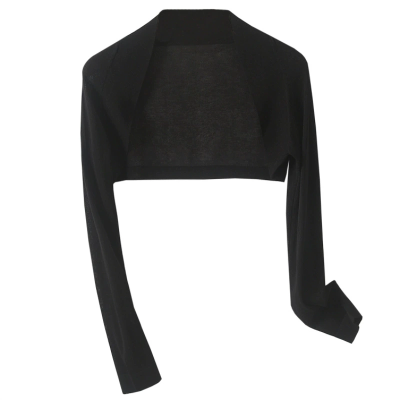 Summer silk short cardigan, women's lightweight sun-protection bolero, breathable cropped
