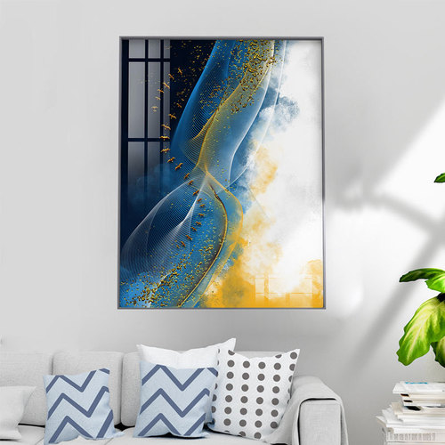 Modern Minimalist Living Room Decoration Painting Entrance Hall Hotel Sofa Background Wall Corridor Triple Decoration Painting Wholesale